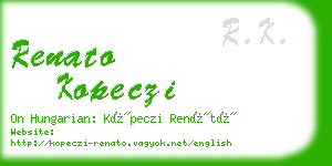 renato kopeczi business card